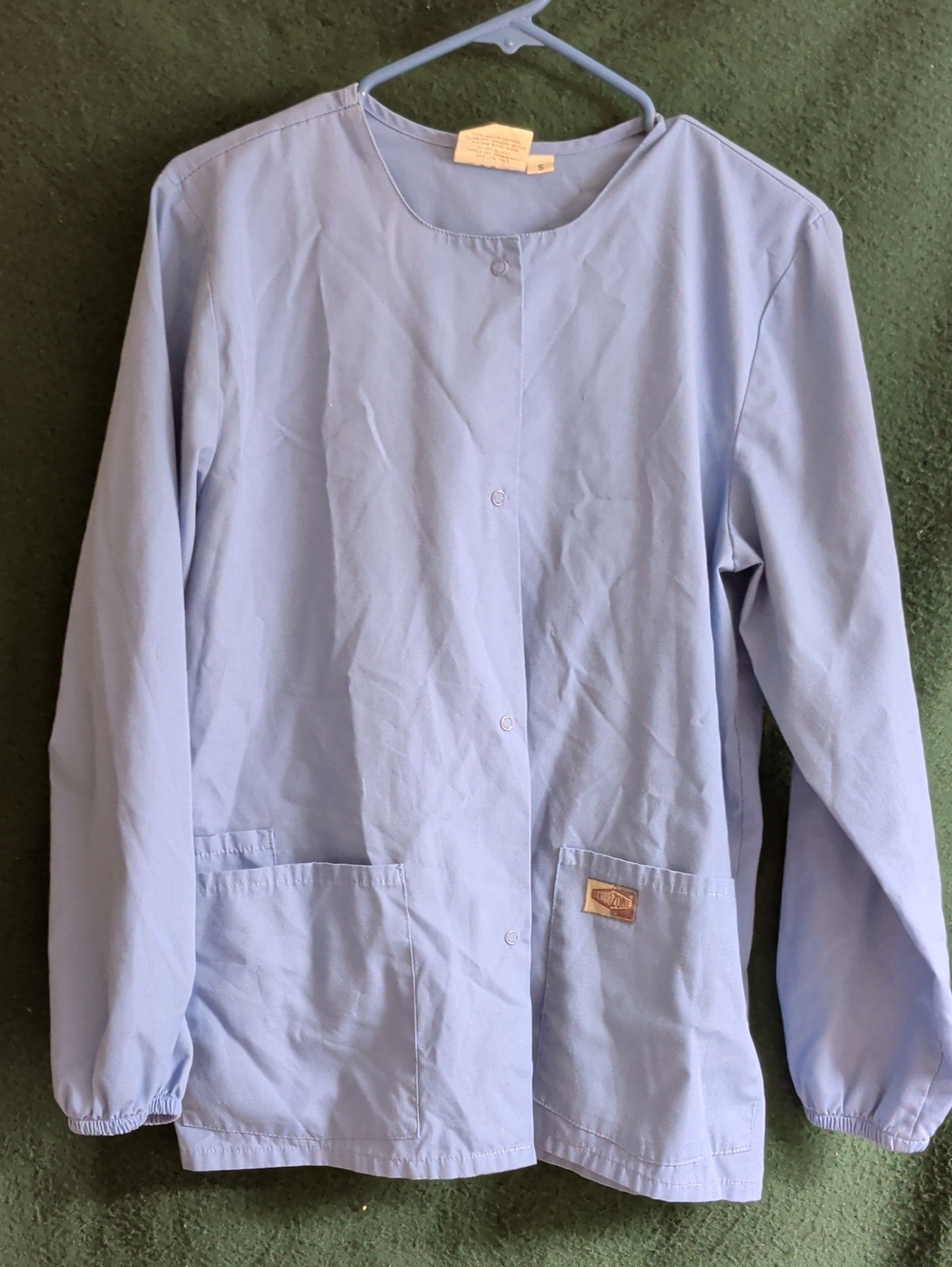Women's Light Blue Utility Jacket with Front Pockets